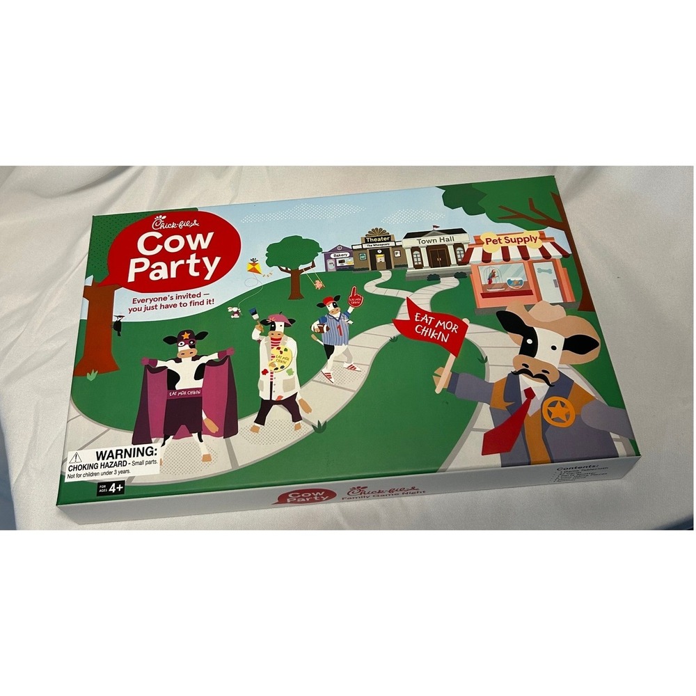 Chick-fil-A Cow Party Family Game Night Board Game Cooperative Search and Find